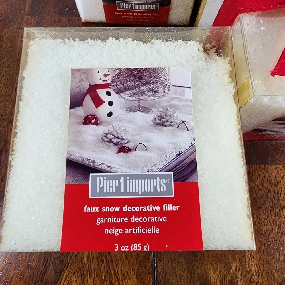 Pier 1 Imports Faux Snow Decorative Filler Set of 4